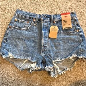 Levi's Women's Blue Denim Shorts